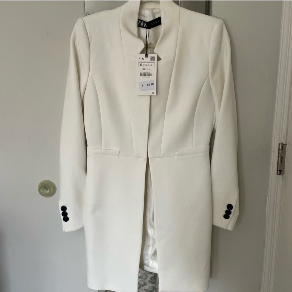 SOLD Zara blazer jacket cream small NWT